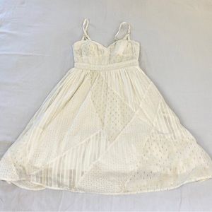 Anthropologie Maeve White Summer Eyelet Sundress Small